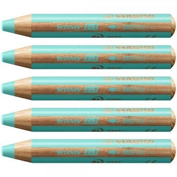 STABILO woody 3 in 1 Multistift pastellblau 5er Pack