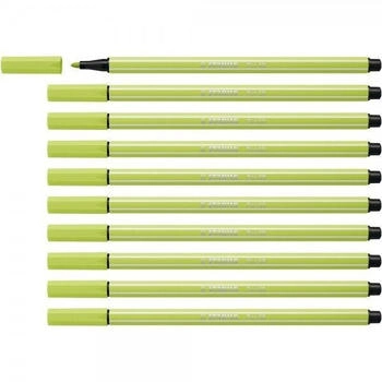 STABILO Pen 68 Fasermaler limettengr&uuml;n 10er Pack