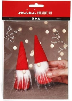 Creativ Company DIY Sets Filz & Fleece Mini Kreativ Set, Rot, Weihnachtswichtel, H 12 cm