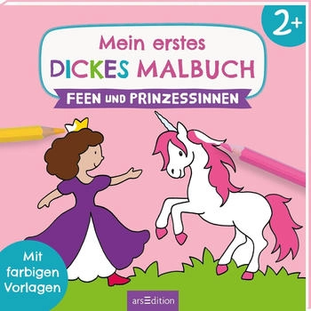 Ars Edition Mein erstes dickes Malbuch Feen und Prinzessinnen 64 Seiten