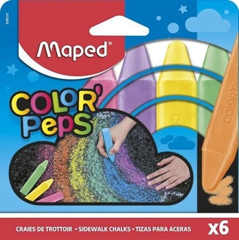 Maped Straßenkreide 6 Stück eckig bunt (936010)