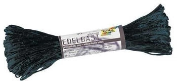Folia Bast Raffia glänzend schwarz Folia Bast Raffia glänzend schwarz