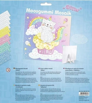 Ursus Ludwig B&auml;hr Kinder-Bastelsets Moosgummi Mosaiken Glitter Kittycorn