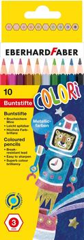 Eberhard Faber Buntstifte Colori Metallic, 514808, farbig sortiert, 10 Stück