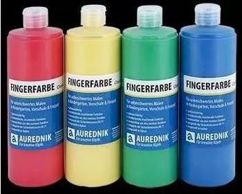 Aurednik Fingerfarbe Classic, 750 ml, 4 Einzelfarben, zitronengelb, rot, grün, blau Aurednik Fingerfarbe Classic, 750 ml, 4 Einzelfarben, zitronengelb, rot, grün, blau