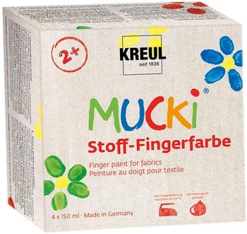 C. Kreul Mucki Stoff-Fingerfarbe 4x 150 ml C. Kreul Mucki Stoff-Fingerfarbe 4x 150 ml