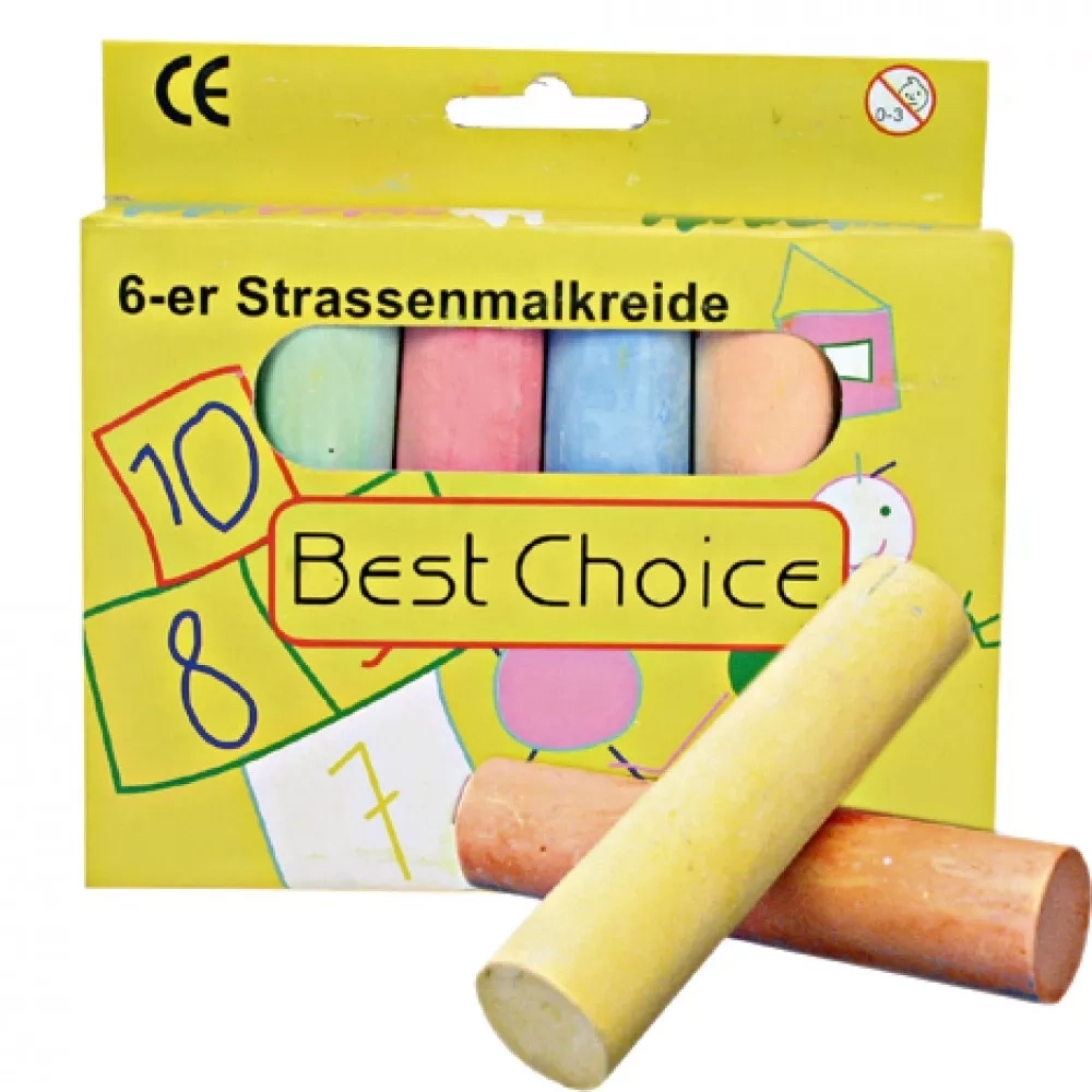 Best Choice Strassenmalkreide Jumbo, 6 St&uuml;ck