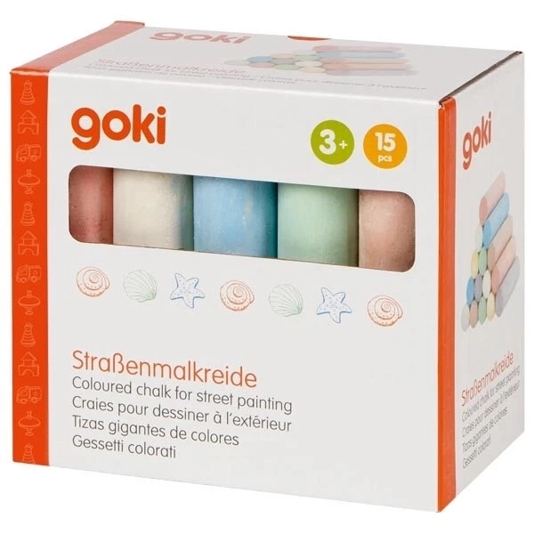 Goki Straßenmalkreide, 15 Stück