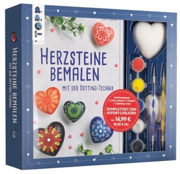 Topp Kreativ-Set Herz-Steine bemalen mit der Dotting-Technik