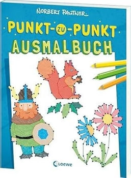 Loewe Punkt-zu-Punkt-Ausmalbuch (blau)