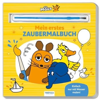 Trötsch Die Maus Malbuch mit Pinsel Mein erstes Zaubermalbuch