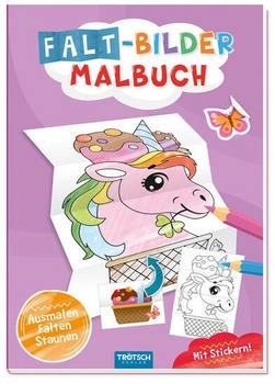 Trötsch Malbuch Faltbilder-Malbuch Einhorn
