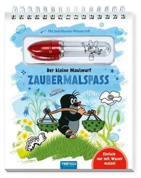 Tr&ouml;tsch Der kleine Maulwurf Zaubermalspa&szlig; mit Wasserstift Malblock