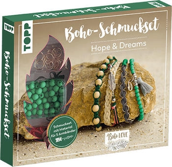 Topp Boho-Schmuckset Hope & Dreams (Grün)