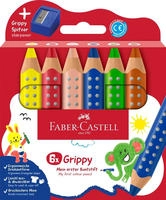 Faber-Castell 110635 Buntstift Blau, Gr&uuml;n, Orange, Pink, Rot, Gelb 6 St&uuml;ck(e)