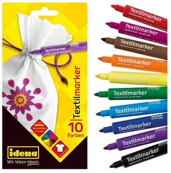 Idena Textilmarker 2-5mm rund 10 St&uuml;ck