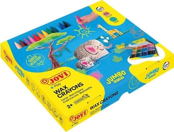 Jovi Jumbo Easy Grip Sparbox Wachsmalstifte farbsortiert, 300 St.