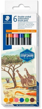 Staedtler 10 x Doppelfasermaler 3001 Around the World Set AFR 6 St&uuml;ck