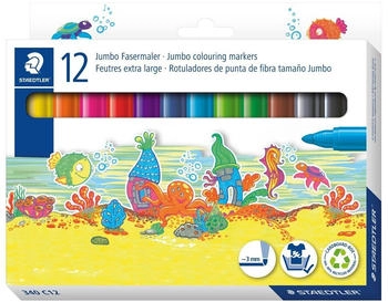Staedtler 10 x Fasermaler Jumbo Etui 12 Stück