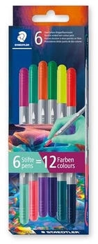 Staedtler 10 x Doppelfasermaler Twin Color 6 Stück