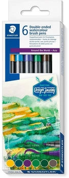 Staedtler 10 x Doppelfasermaler 3001 Around the World Set AS 6 St&uuml;ck