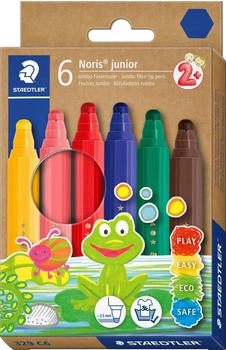 Staedtler Noris junior 329 Filzstifte farbsortiert, 6 St.