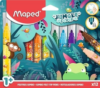 Maped JUNGLE fever Filzstifte farbsortiert, 12 St.