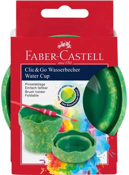 Faber-Castell Clic & Go Wasserbecher gr&uuml;n marmoriert (181528)