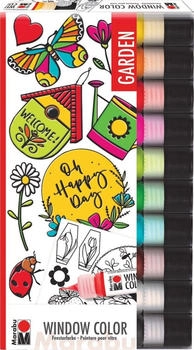 Marabu Window Color Garden Set 10 x 25 ml Fenstermalfarben (0406000000128)