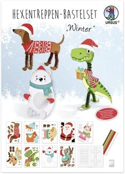 Ursus Hexentreppen Bastelset Winter - 9 weihnachtliche Tiere (21360099F)