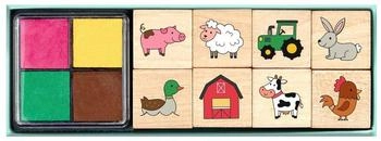 moses. Verlag Stempelset Motiv Bauernhof