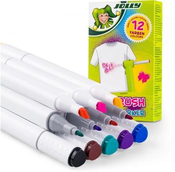 Jolly Textilmarker Airbrush-Stifte farbsortiert 12 St. (4446-0016)