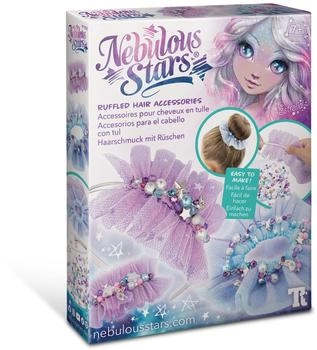 Nebulous Stars Kreativset Haarschmuck mit Rüschen, Bastelset Tüllteile Perlen Haaraccessoire