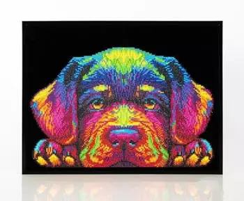 Green Board Games DIAMOND DOTZ DD25022 Diamond Painting Hundewelpen Neon Noir, Fortgeschrittene