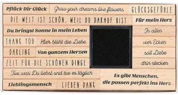 Rico Design Stempelset La Vie en Rose, Poesiealbum