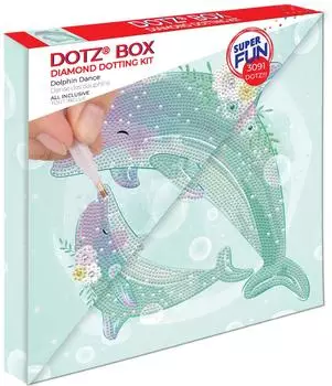 Diamond Dotz DBX059 Diamond Painting Tanzende Delfine Dotz Box, Anfänger/Kids
