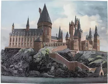 Craft Buddy Ltd. Crystal Art Leinwandbild Hogwarts Castle