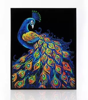 Green Board Games Diamond Painting Neon Pfau
