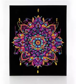 Green Board Games Diamond Painting Neon Mandala