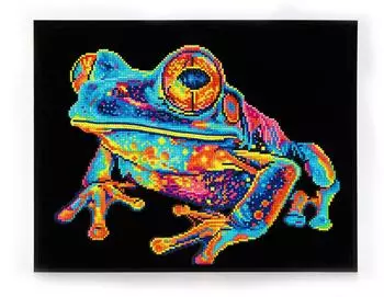 Green Board Games Diamond Painting Neon Baumfrosch