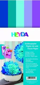 Heyda Seidenpapier 50 x 70 cm, 5 Farben sortiert Blau (203375719)
