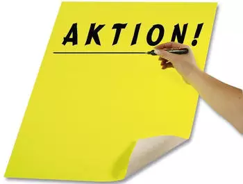 Folia Fotokarton 65911 Plakatkarton, 48 x 68 cm, leuchtzitronengelb, 380g/m&sup2;, 10 Blatt