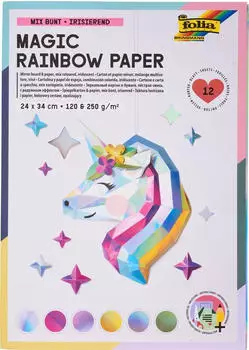 Folia Tonpapier Magic Rainbow Paper farbsortiert 120 / 250 g/qm