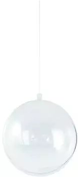Rayher 3906637 Plastik-Kugel 2tlg. 8 cm &oslash; kristall