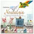 Folia Faltblätter 496/1515 Nostalgia, 15 x 15cm, 80g/m², 10 Motive sortiert, 50 Blatt