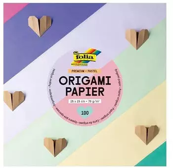 Folia Faltbl&auml;tter 89915 Premium Pastell, 15 x 15cm, 70g/m&sup2;, 10 Farben sortiert, 100 Blatt
