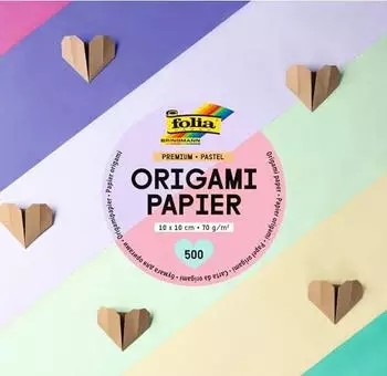 Folia Faltbl&auml;tter 89960 Premium Pastell, 10 x 10cm, 70g/m&sup2;, 10 Farben sortiert, 500 Blatt