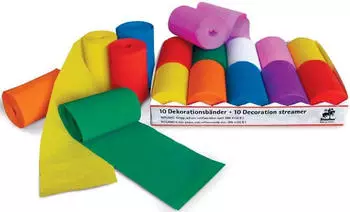 Werola Krepppapier Dekobänder farbsortiert 38 g/qm 10 Rollen