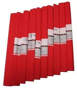 Werola Feinkrepp-Papier feuerrot 50cm x 250cm 10 Rollen (12061-134)