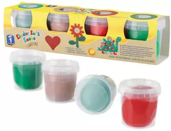 TrendAlliance Kinder Soft Knete Nature 4 Farben a 150 g